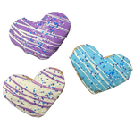 3" Jumbo Heart Shaped Gourmet Cookie Winter Collection, 4 pack