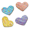 3" Jumbo Heart Shaped Gourmet Cookie Pastel, 4 pack