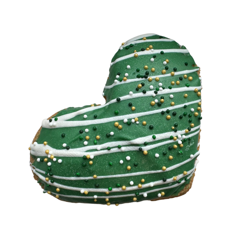 3" Jumbo Heart Shaped Gourmet Cookie Saint Patty's Day, 4 pack